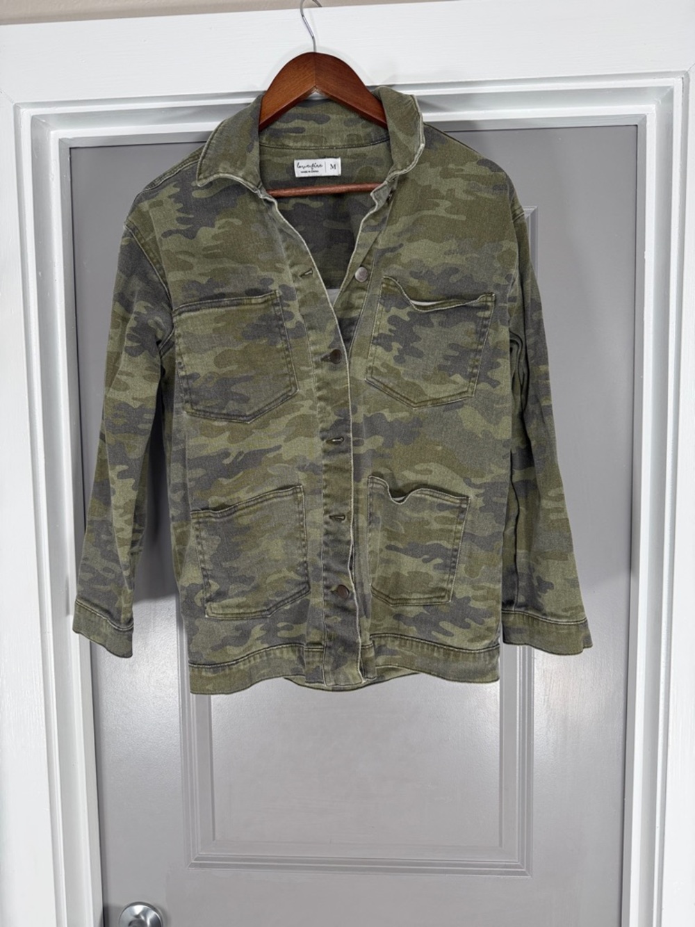 Camouflage Utility Jacket - Olive Green